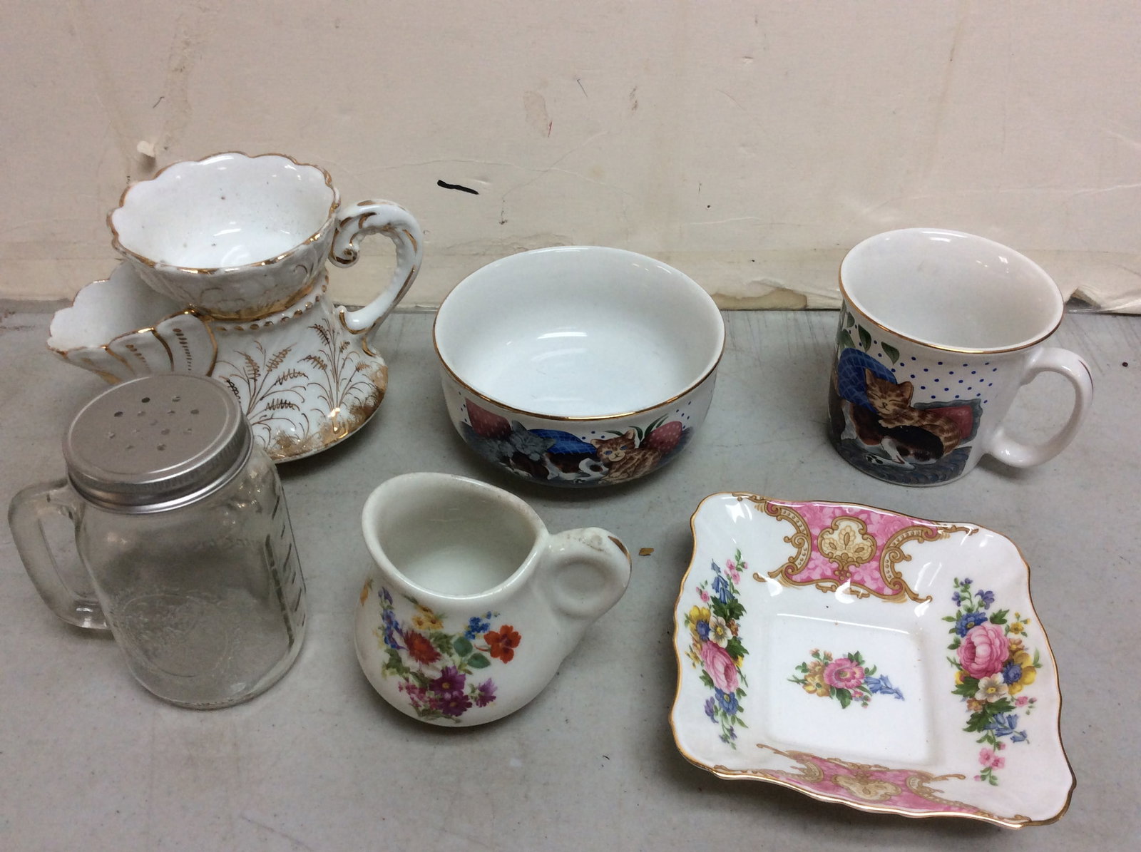 Pitchers, cups, and more(Royal Albert, Lamberton, etc.-tallest 4in.): Pitchers, cups, and more(Royal Albert, Lamberton, etc.-tallest 4in.)
