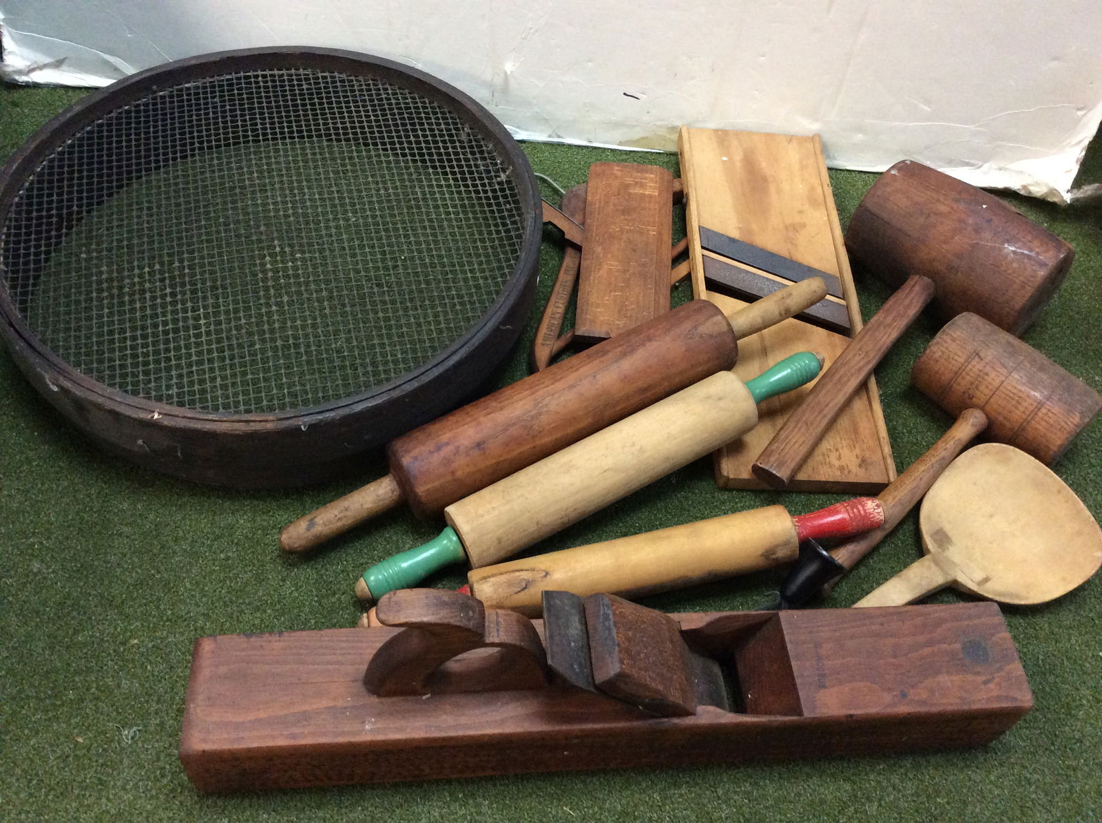 Vintage Wooden Rolling Pins, Mallets, Plane(22inx7.5inx3in) and more (1 of 1)