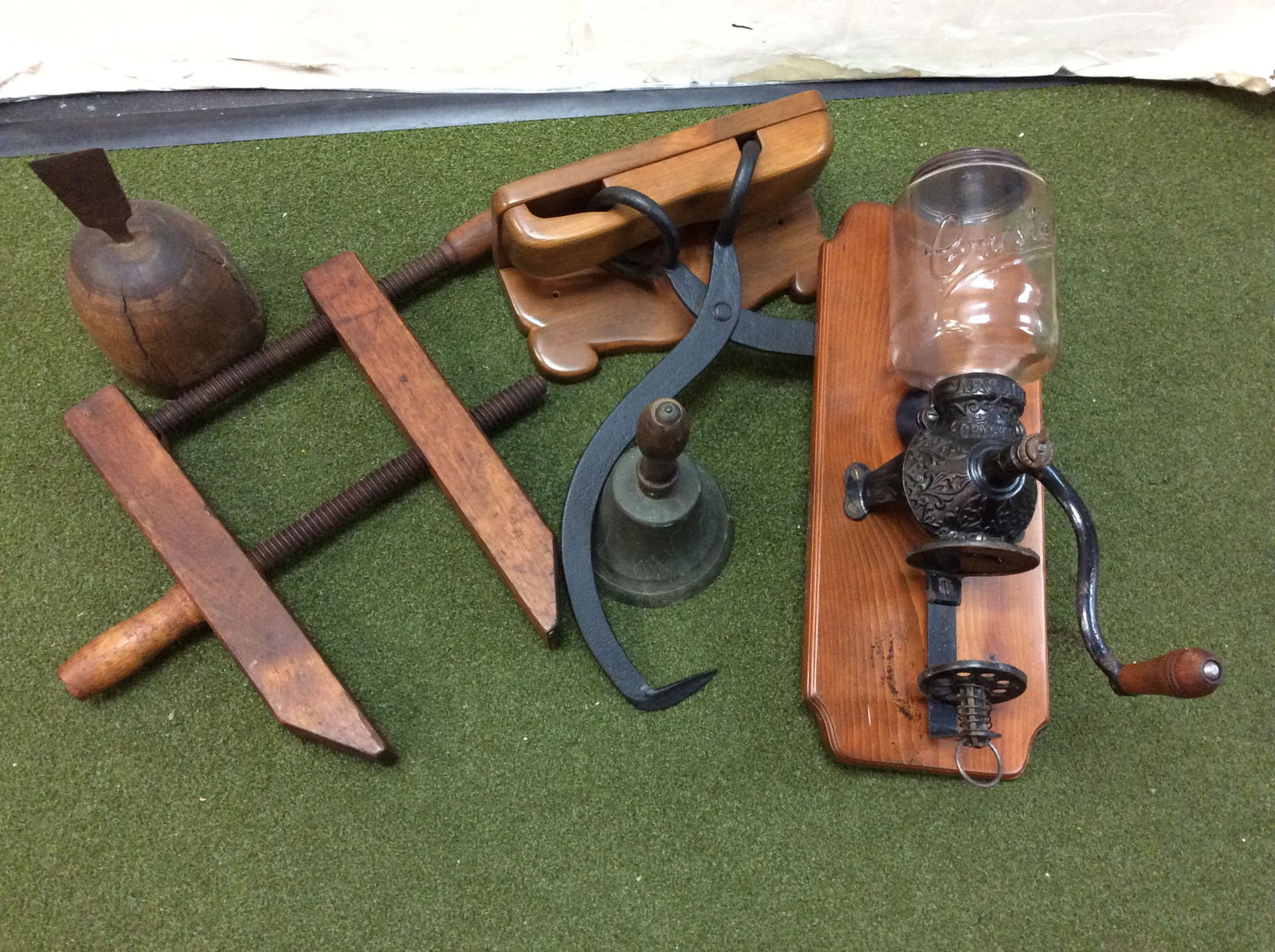Vintage Clamp, Bell, Coffee Grinder (17.5in)and more (1 of 1)