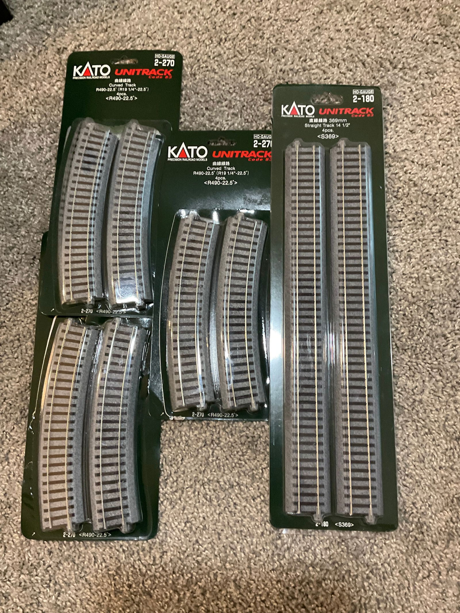 lot of Kato unitrack code 83 ho traintracks brand new in package (1 of 1)