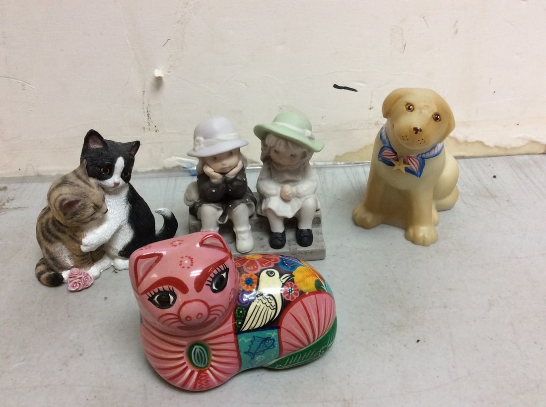 1995 Kim Anderson Enesco statue, Lenox Kitty Sweethearts statue, and more-tallest 4.25in. (1 of 1)