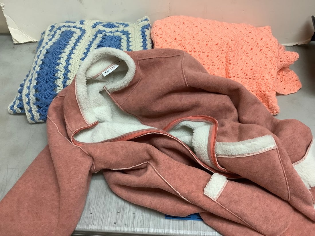 Crochet blankets and Denim & Co. jacket(Large) (1 of 1)