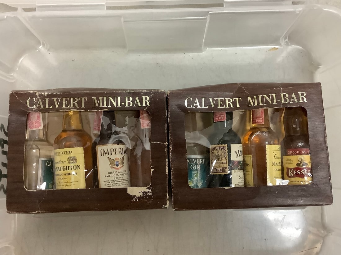Calvert mini bar vintage whiskeys (1 of 1)