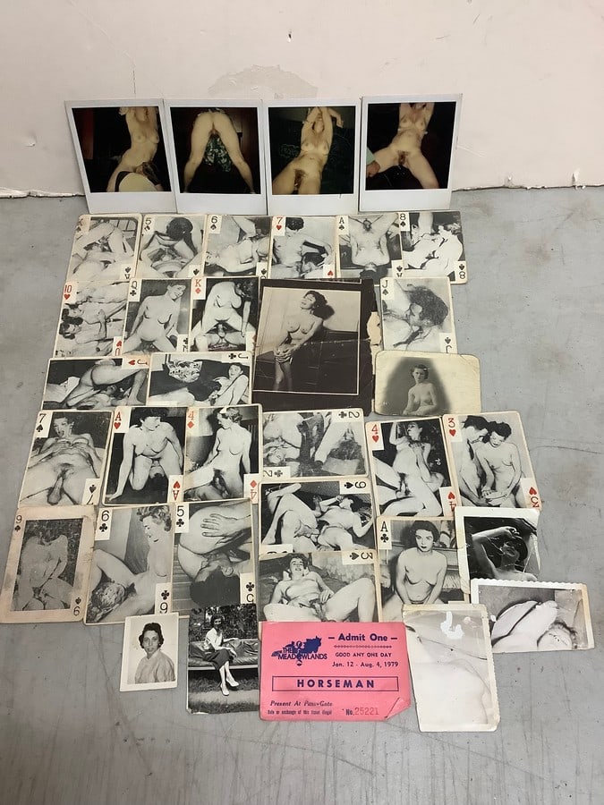 Vintage nude polaroids and playing cards: Vintage nude polaroids and playing cards