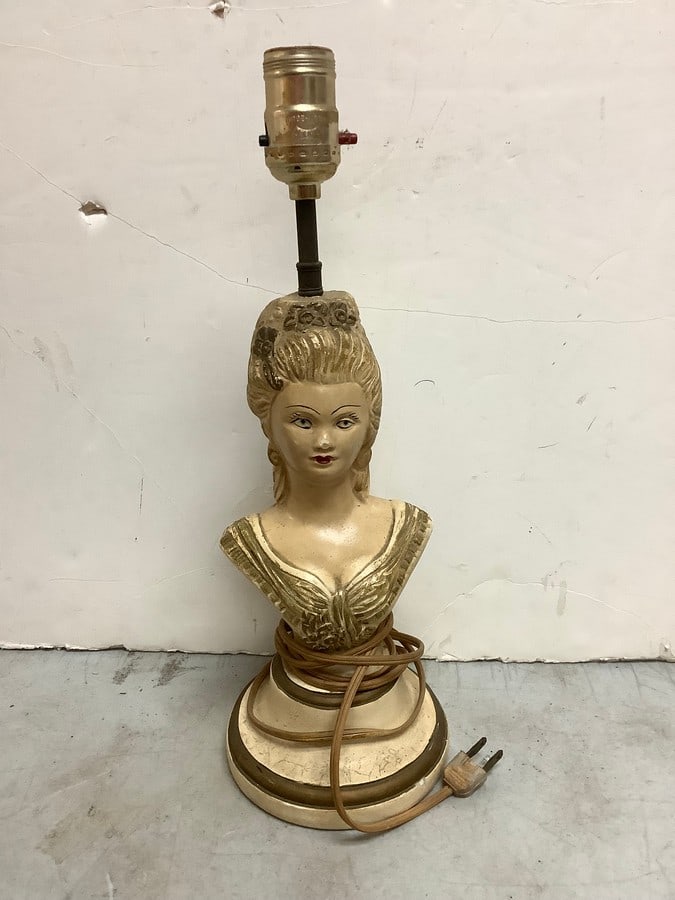 Vintage Chalkware figural lamp(15in.tall) (1 of 1)