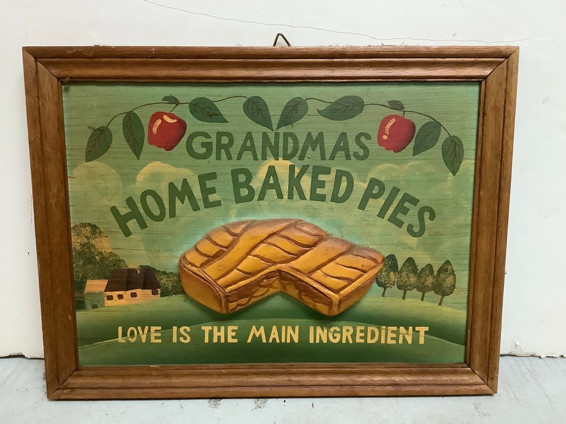 Framed Grandma's home baked pies wall decor(9in.x12in.): Framed Grandma's home baked pies wall decor(9in.x12in.)