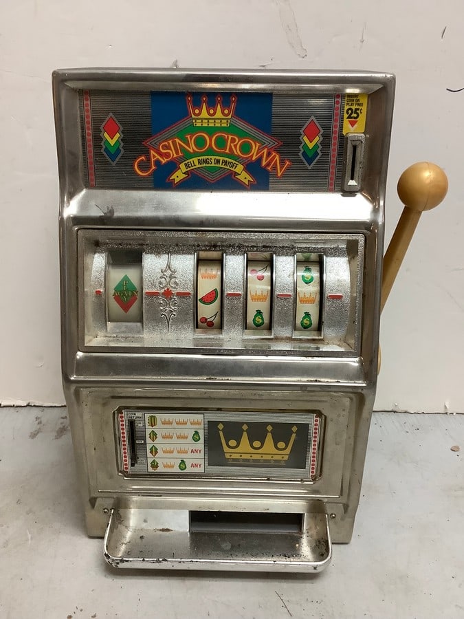 Vintage Casino Crown Slot Machine (16in tall) (1 of 1)