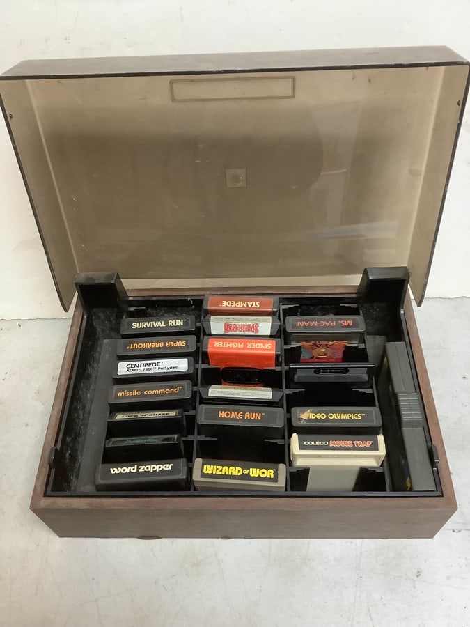 Vintage Atari games in case organizer(9.5in.x14.5in.x5.75in.) (1 of 1)
