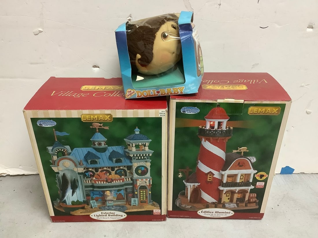 The Original Doll Baby and Lemax collectibles(shell beach aqaurium and more): The Original Doll Baby and Lemax collectibles(shell beach aqaurium and more)