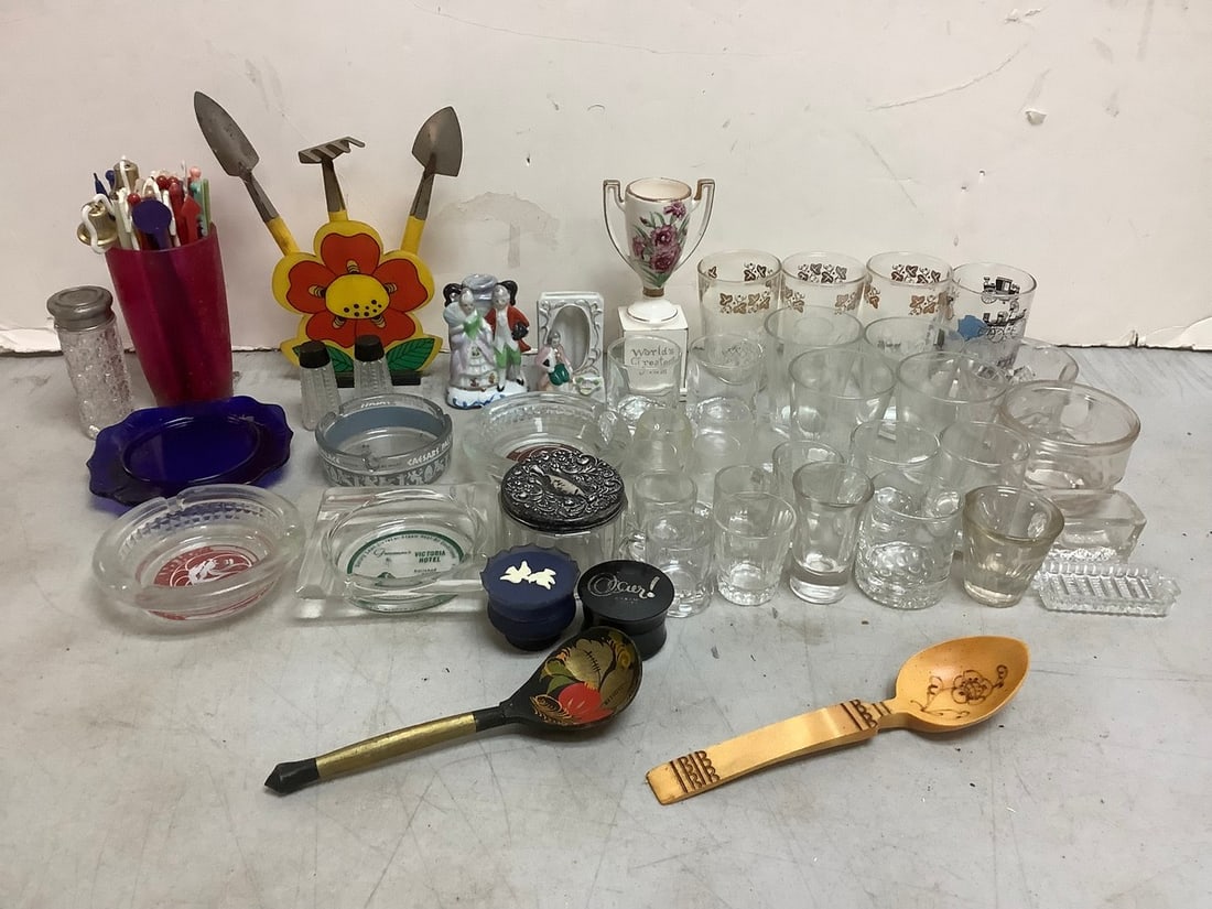 Various Glasses, Shot Glasses, Decorative Ceramics, Trinkets and more (Tallest - 8.5in) (1 of 1)
