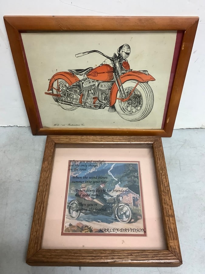 Harley Davidson framed art prints(largest 9.5in.x12in.) (1 of 1)