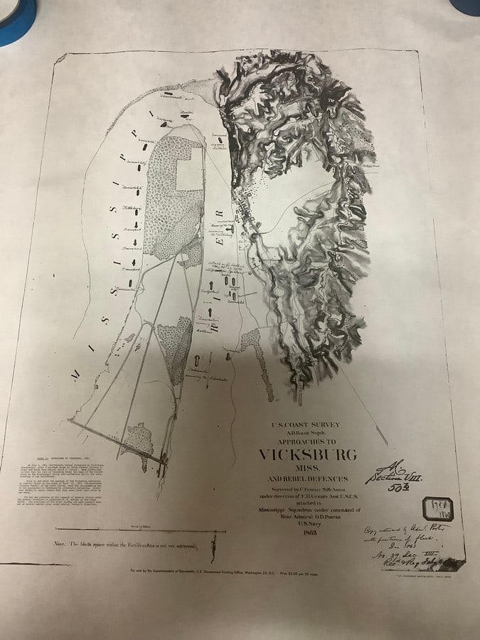 Vintage 1863 Vicksburg map(24in.x30in.): Vintage 1863 Vicksburg map(24in.x30in.)