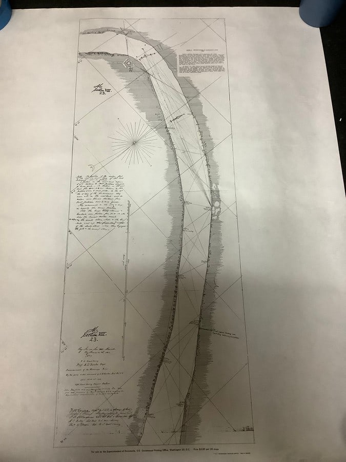 Vintage Mississippi River map(24in.x30in.) (1 of 1)