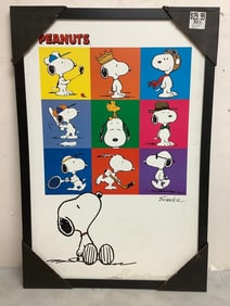 Framed and Signed Peanuts Print (26inx38in)