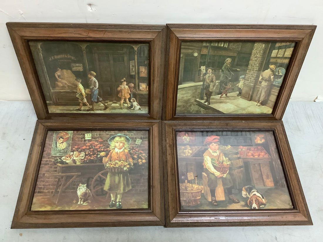 Vintage Four Frame Set - 'School Days' (12.25inx10.25in) (1 of 1)