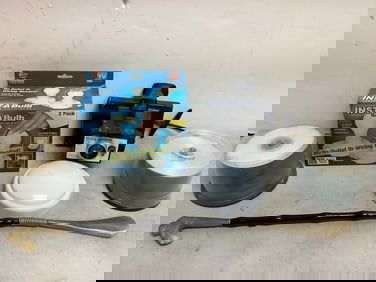 Vintage Polaroid Land Camera, Shoe Horn (22in long), Instabulb, and more