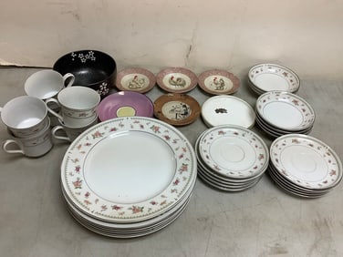 Abingdon Plates/Bowls/Cups, Decorative Ceramic Dishes and more(Longest - 10.25in)
