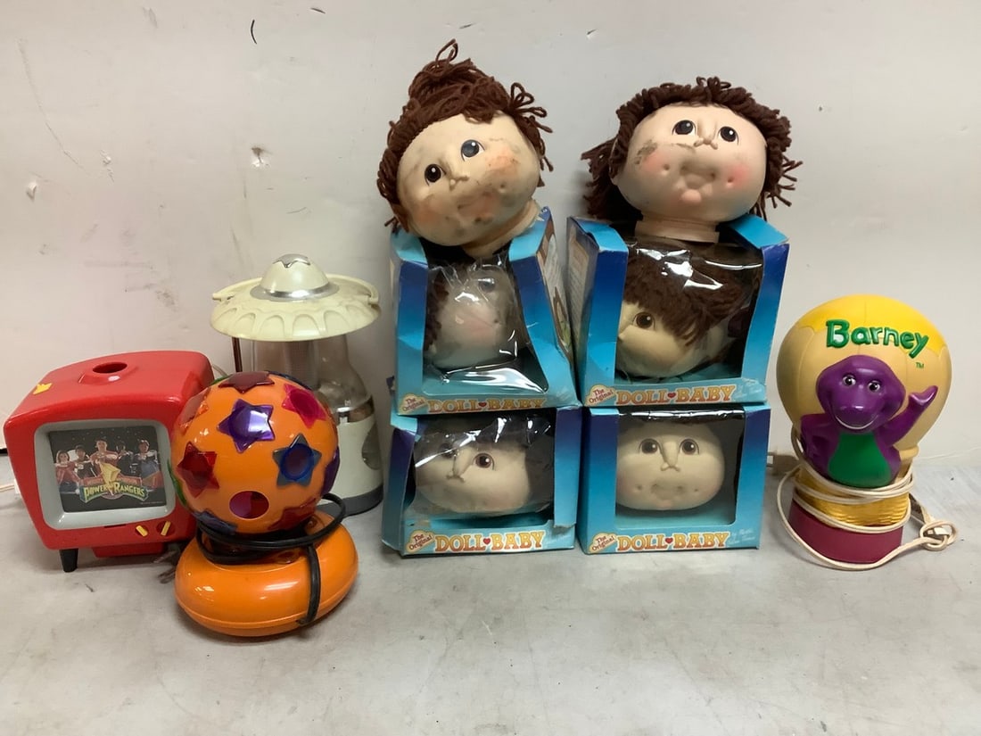 The Original Doll Baby Heads, Barney light, Disco Ball Light and more(8.5in.tall) (1 of 1)