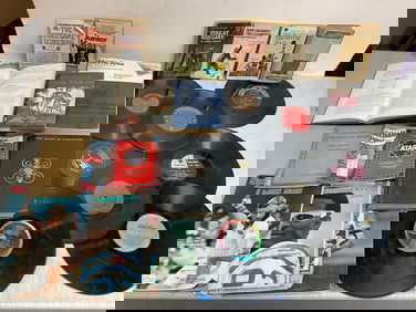 Various Books (Fire at Red Lake, Wildlife Cameraman, etc) and Records (Dorothy Provine, Peggy Lee,