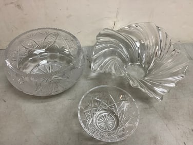 Mikasa, Cut Glass Bowls, etc. (Tallest - 5.25 in)