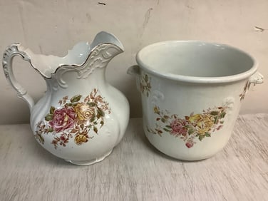June Roses Ceramic Pitcher and Planter - Empire (Tallest - 11in)