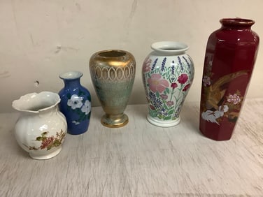 Ceramic Vases (Stangl, Hidcote and more) Tallest - 11in