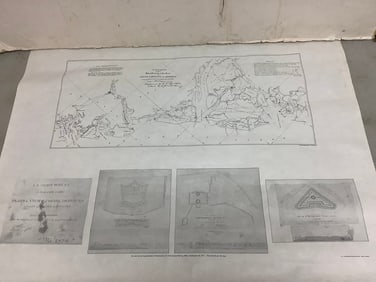 Vintage 1861 Map of Portions of Sea Coast of South Carolina and Georgia(23.5in.x30in.)