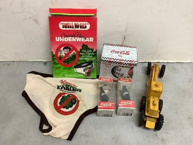 Smell no gas charcoal filtered underwear, Coca-Cola mug, and more