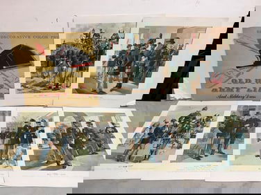 Vintage U.S. army dress lithos(14in.x17in.)