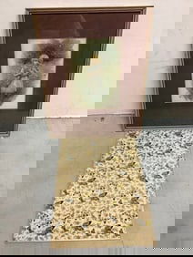 Framed artwork and butterfly tile art