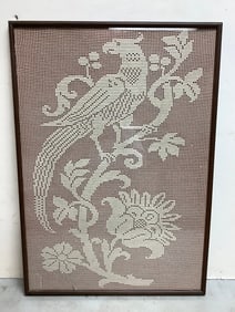 Framed stitchwork art(21.75in.x30.75in.)