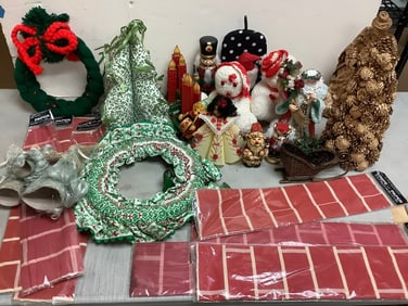 Various Christmas Decor, Nutcrackers, and more (Tallest - 15in)