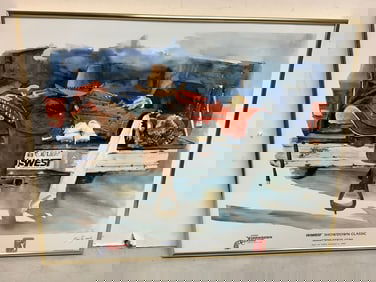 Framed Showdown Classic Litographic Print (20inx25.5in)