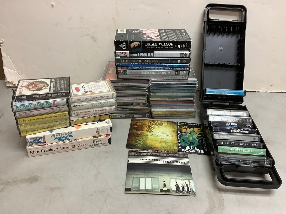 Mixed Media Lot (VHS, Cassettes, CDs, and DVDs) (1 of 1)