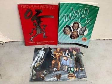 Vintage Wizard Of Oz Books & Magnet Set