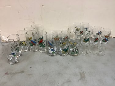 Various Decorative Glasses (Tallest - 7in)