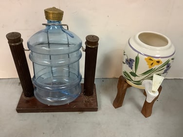 Ceramic Drink Dispenser With Stand and Crown Royal Drink Dispenser (12in)