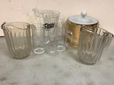 Plastic Beer Pitchers, Icebucket, Glasses and more (Tallest - 9 in)