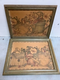 Framed Floral Artwork (13.25inx16.25in)