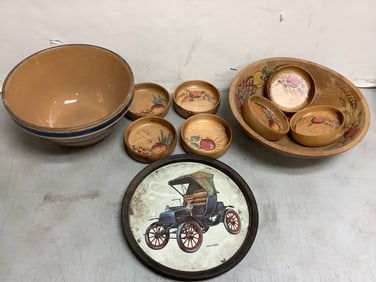 Decorative Wooden Bowls, Ceramic Bowl and more (Tallest - 5.5in)