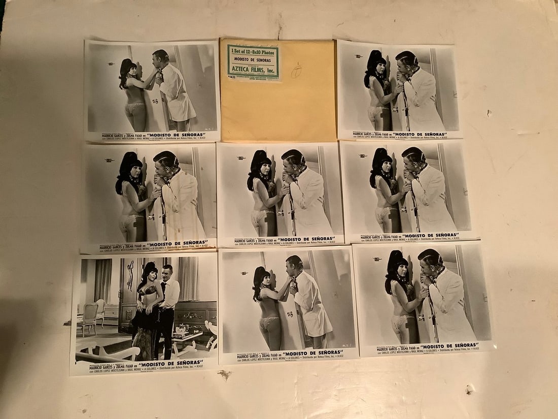 Vintage Modisto De Senoras black and white movie prints-set of 8(8in.x10in. photos): Vintage Modisto De Senoras black and white movie prints-set of 8(8in.x10in. photos)