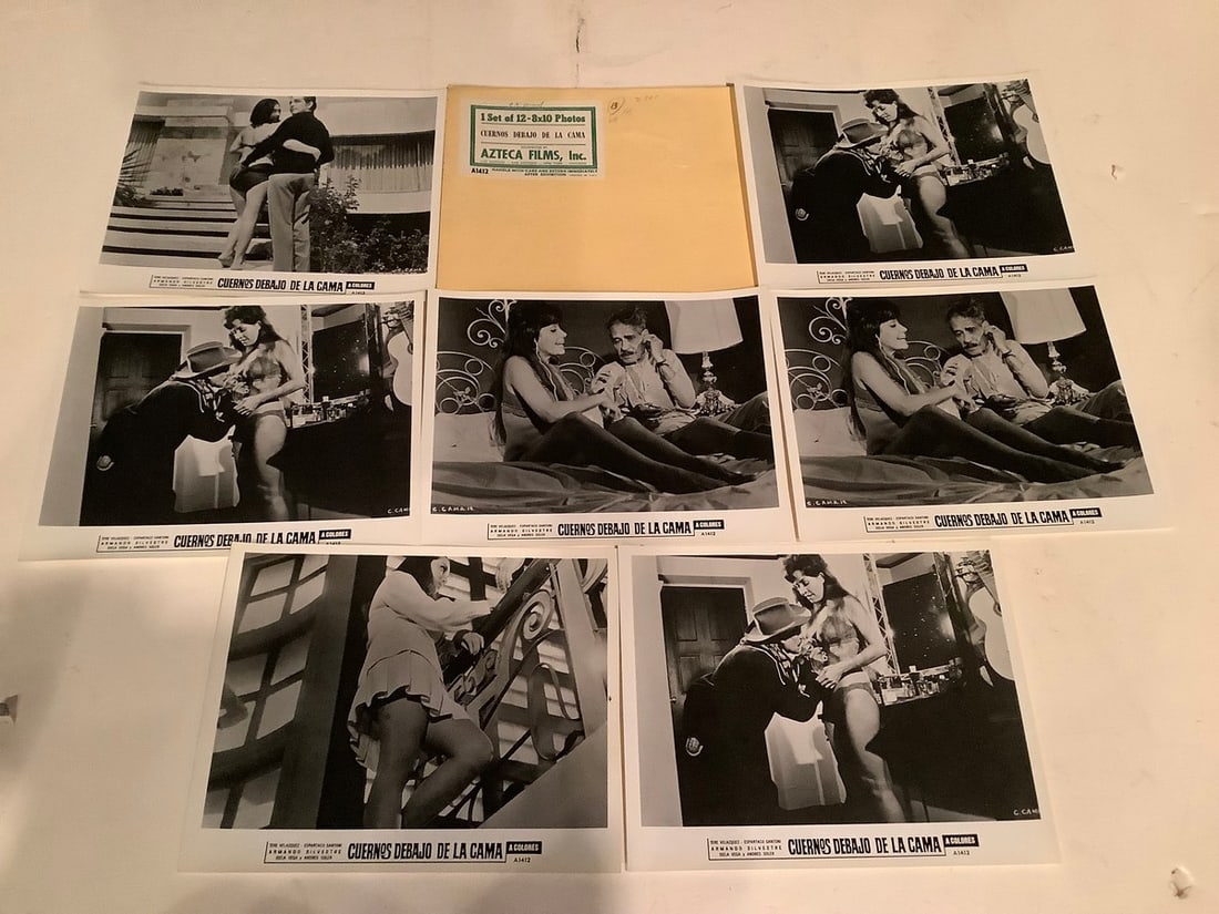 Vintage Cuernos Debajo De La Cama black and white movie prints-set of 7(8in.x10in. photos) (1 of 1)