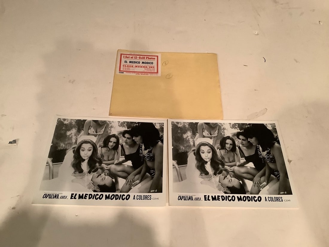 Vintage El Medico Modico black and white movie prints-set of 2(8in.x10in. photos): Vintage El Medico Modico black and white movie prints-set of 2(8in.x10in. photos)