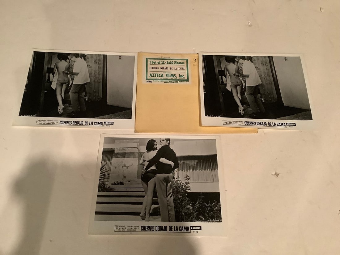 Vintage Cuernos Debajo de la cama black and white movie prints-set of 3(8in.x10in. photos) (1 of 1)