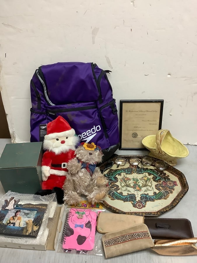 Speedo bag, vintage dolls, McCoy basket(7.5in.tall), and more: Speedo bag, vintage dolls, McCoy basket(7.5in.tall), and more