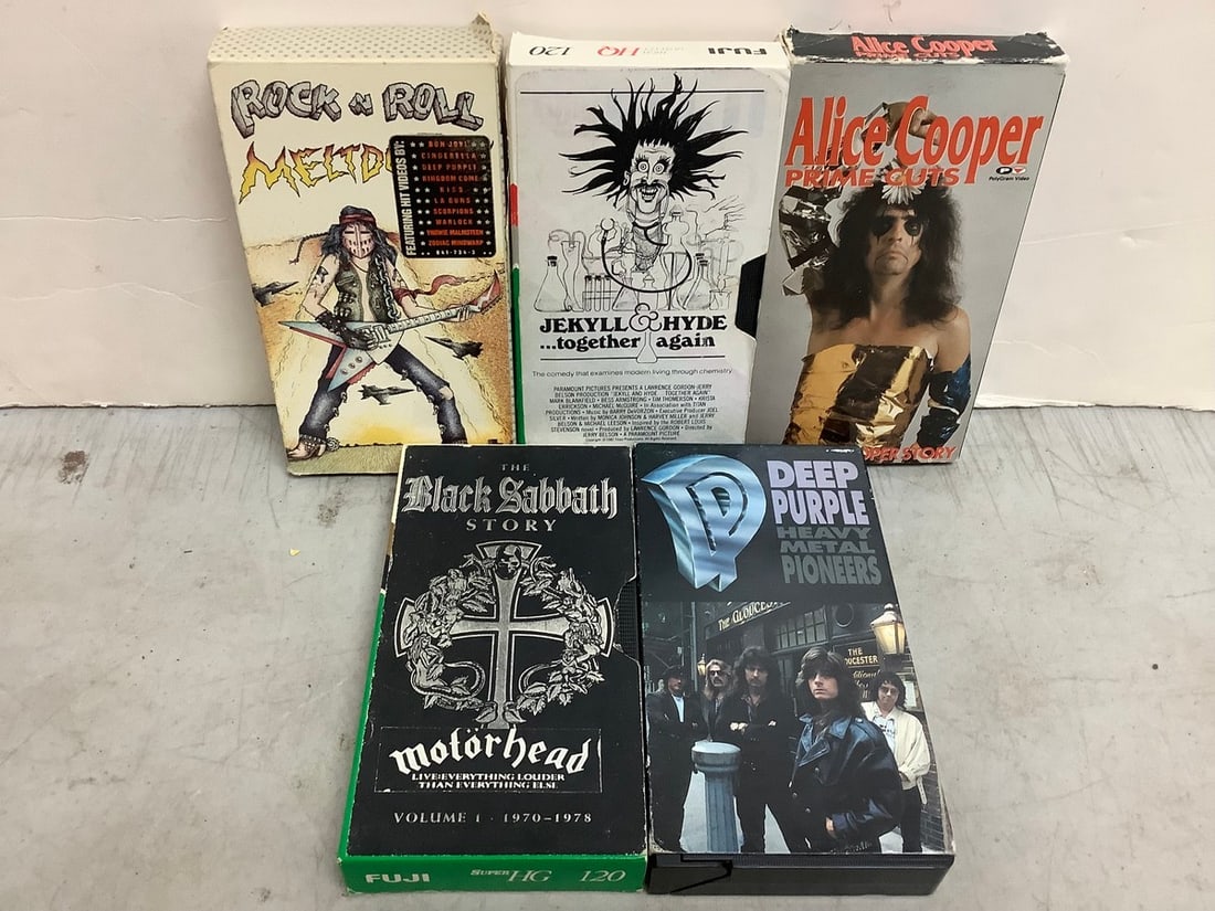 VINTAGE VHS's (Alice cooper, black sabeth and more) (1 of 1)