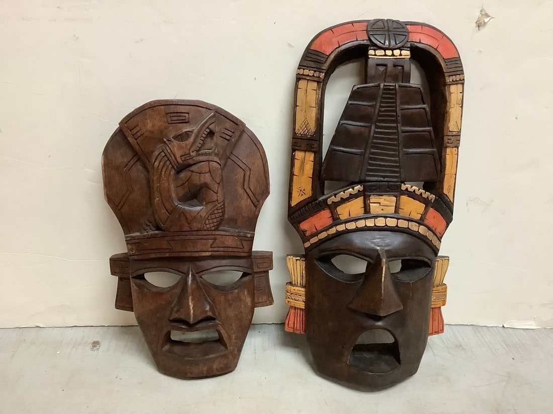 Tiki masks 17in longest: Tiki masks 17in longest