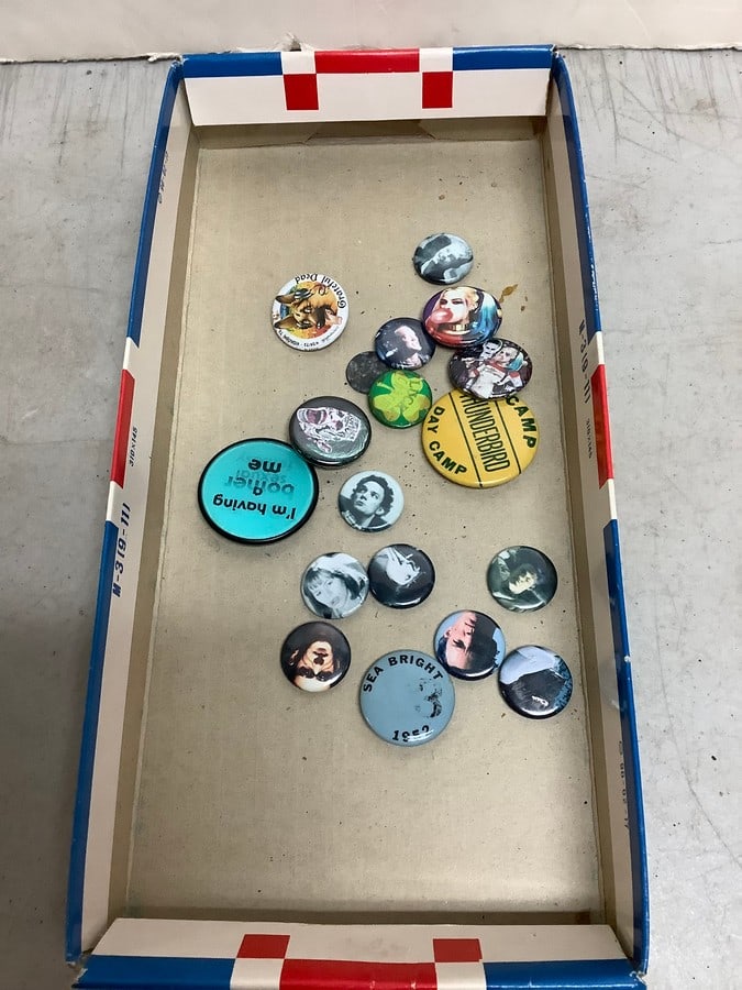 Vintage rock and roll pins(Grateful Dead, Thunderbird Day Camp, Harley Quinn, and more): Vintage rock and roll pins(Grateful Dead, Thunderbird Day Camp, Harley Quinn, and more)