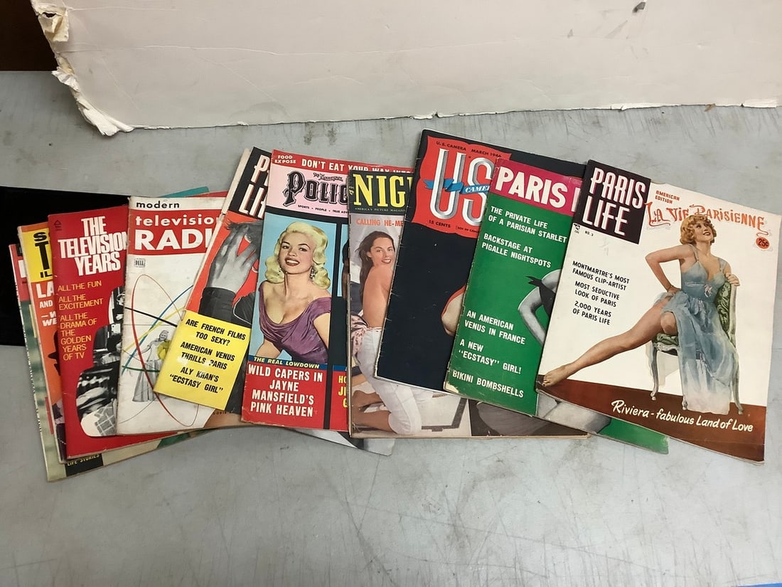 Vintage magazines(Paris Life, Police Gazette, and more): Vintage magazines(Paris Life, Police Gazette, and more)