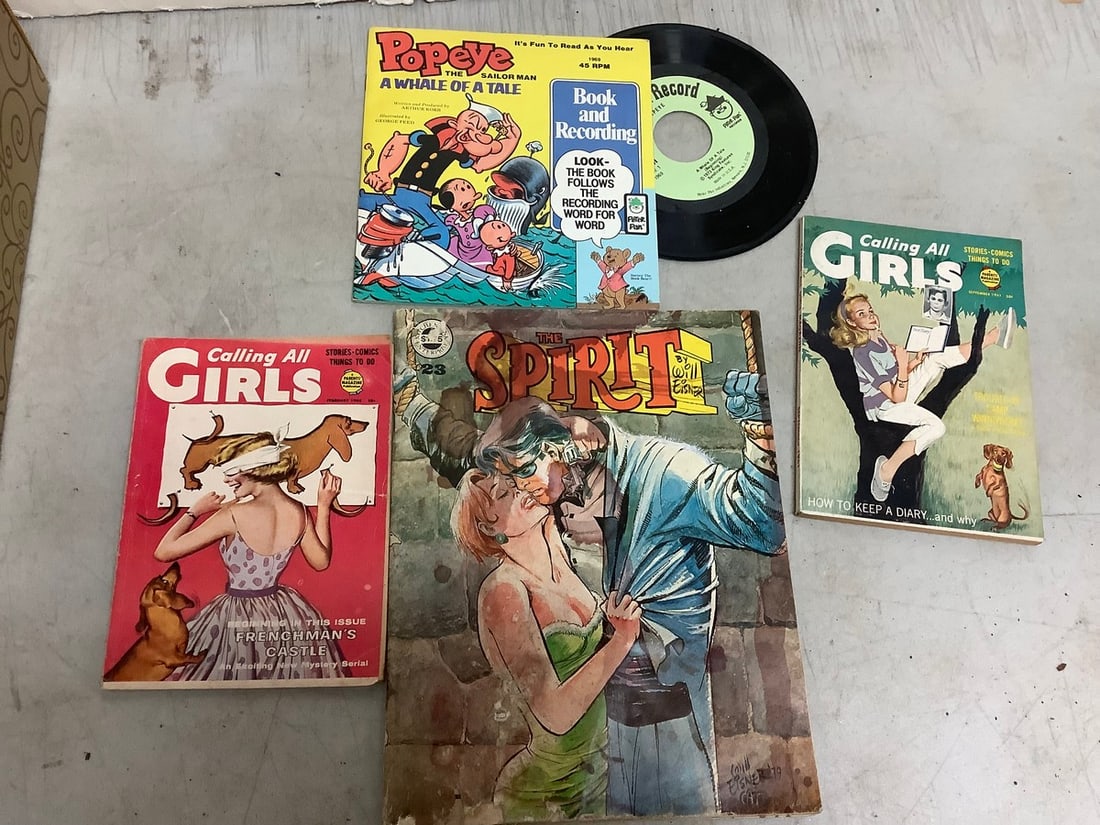 Vintage magazines/books(Popeye, Calling All Girls, The Spirit): Vintage magazines/books(Popeye, Calling All Girls, The Spirit)